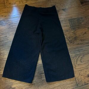 Animale Black Knit Wide Leg Pants
